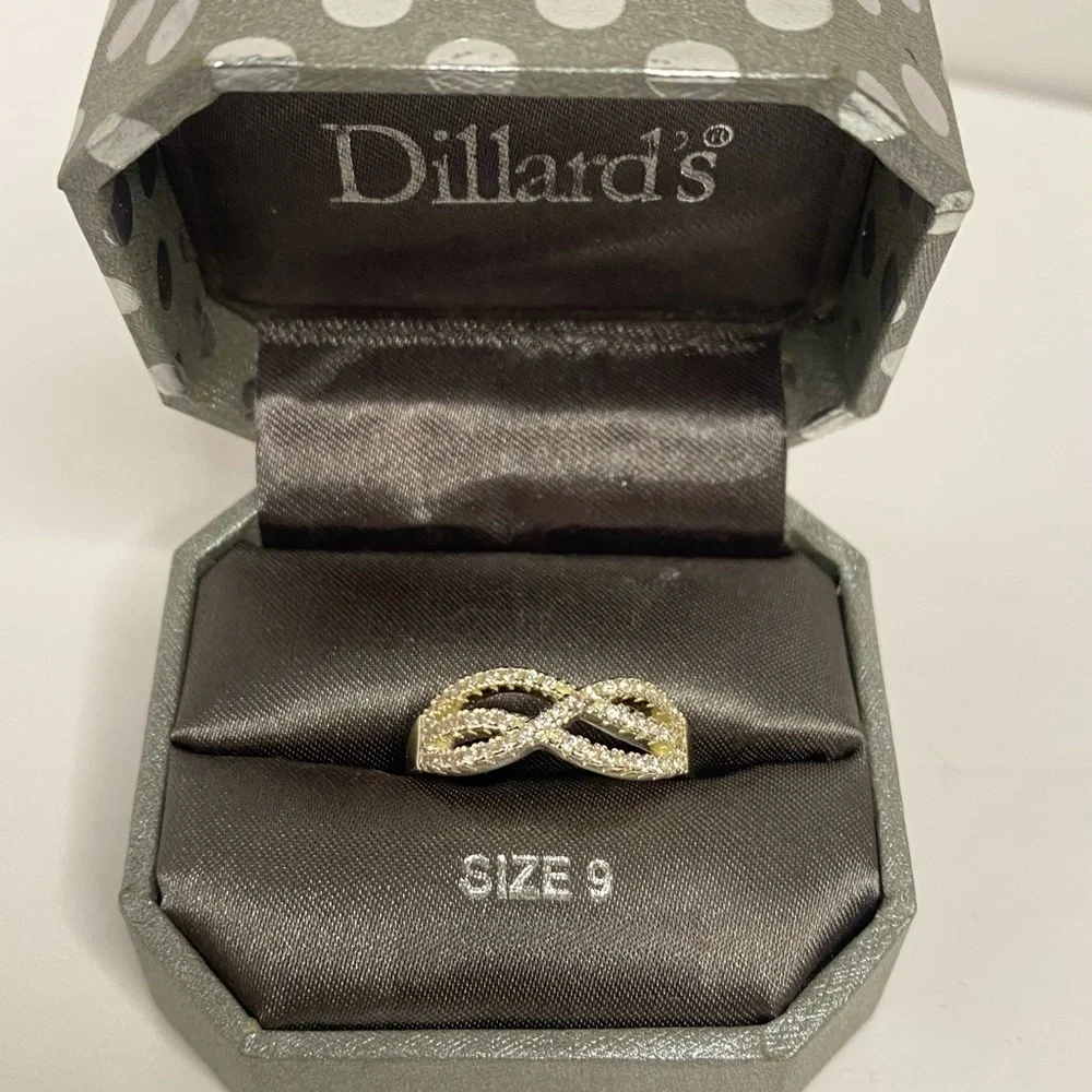 Dillard’s Silver Rhinestone Infinity Ring - Picture 7 of 7